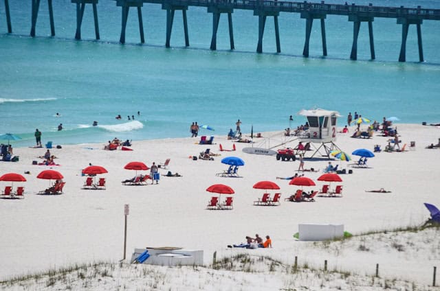 Picture of people on a beach in Florida